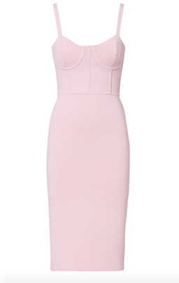Scanlan Theodore Crepe Knit Bustier Dress Pink Size 8 for rent on The Volte - image 6