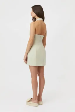 Camilla and Marc Petra Halter Neck Mini Dress in Pistachio Size 8 for rent on The Volte - image 3