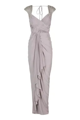 Sheike Parisian Maxi Dress Dove Grey Size 14 for rent on The Volte - image 1