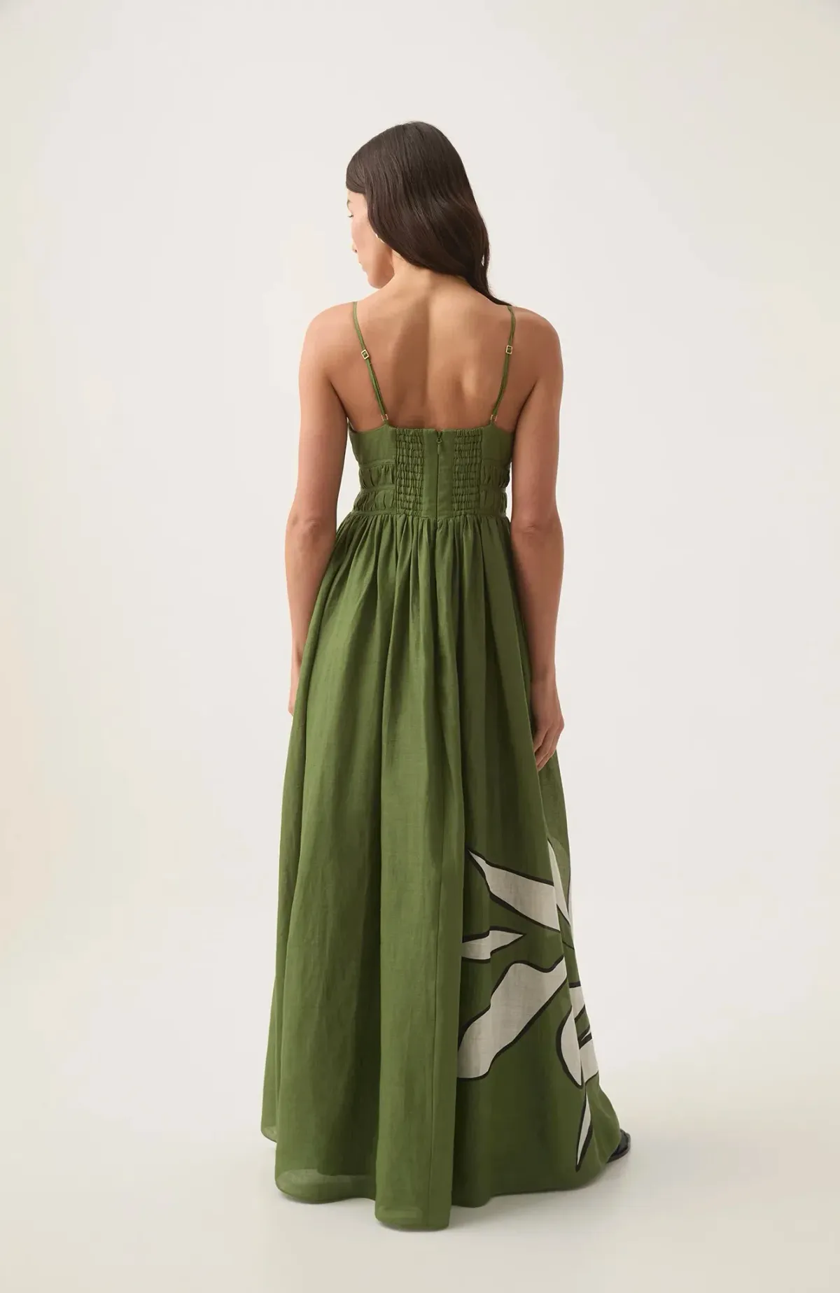 Aje Planetary Maxi Dress Abstract Fern Green Size 8 - Image 2