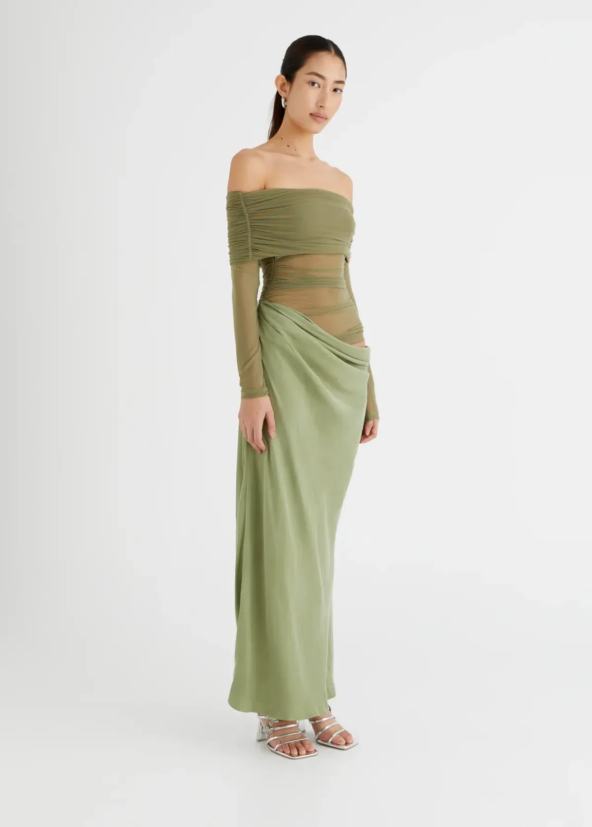 BENNI Yasmin Maxi Dress in Pistachio Size 8 - Image 2