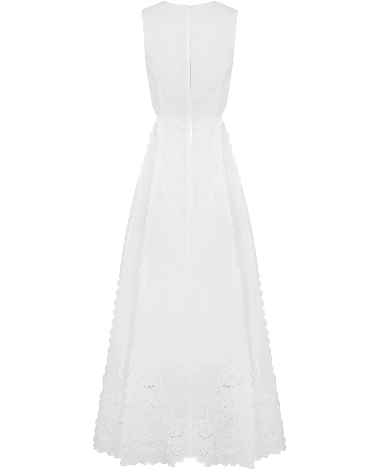 Lovaan Amelia Cutwork Embroidered Dress White Size 8 - Image 4