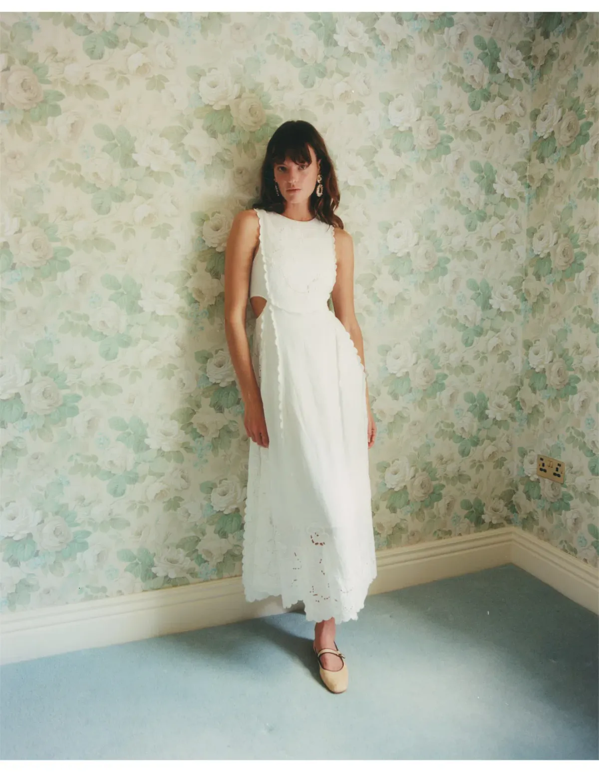 Lovaan Amelia Cutwork Embroidered Dress White Size 8 - Image 1