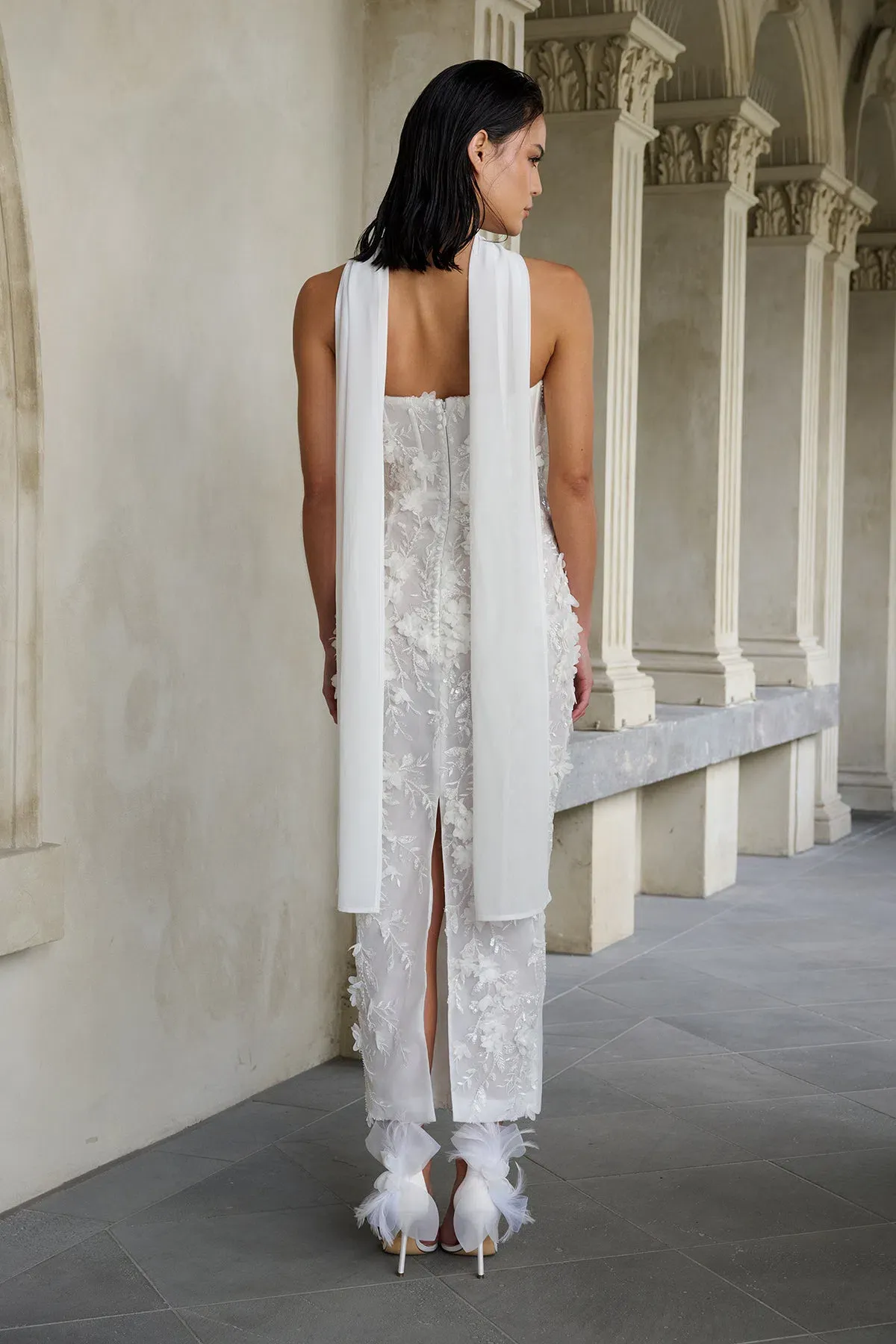 Eliya The Label Paulina Midi Dress White Size M / AU 10 - Image 3