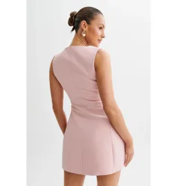 Meshki Lysandre Crepe Mini Dress Baby Pink Size XS / AU 6 for rent on The Volte - image 3