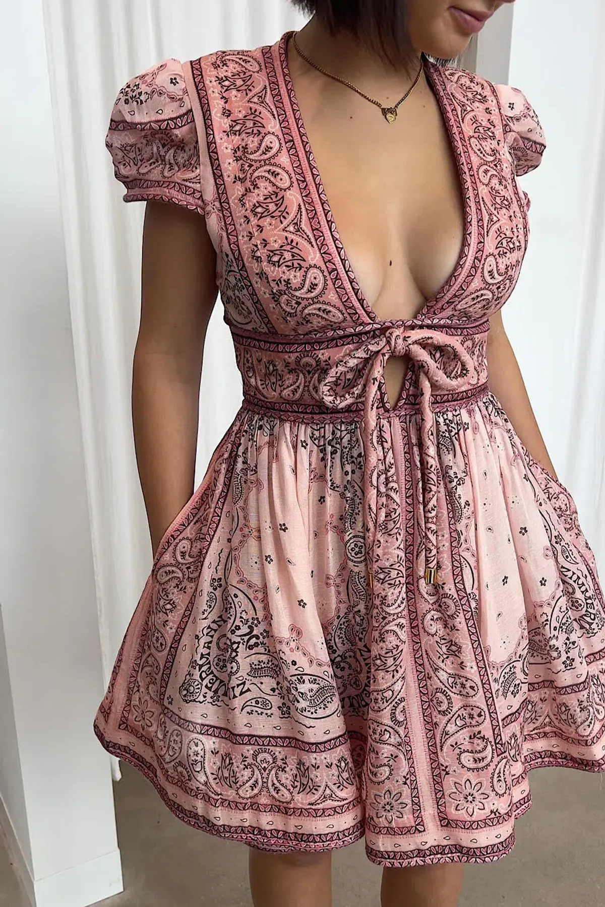 Zimmermann Matchmaker Mini Dress Pink Print Size 0 / AU 8  - Image 6