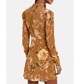 Zimmermann Resistance Silk Twist Mini Dress Floral Size 0 / AU 8 for rent on The Volte - image 3