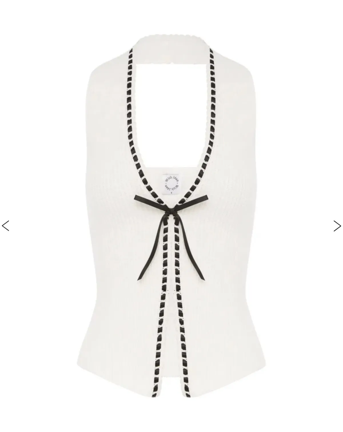 With Jean Gigi Top White Size AU 6  - Image 1