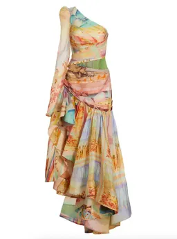 Zimmermann Tama Asymmetric Cut Out Dress Poster Print Size 0 / AU 8  for rent on The Volte - image 4