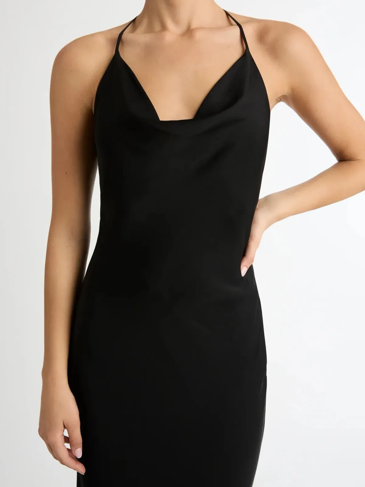 Sheike Ivy Draped Maxi Dress Black Size 10 - Image 2