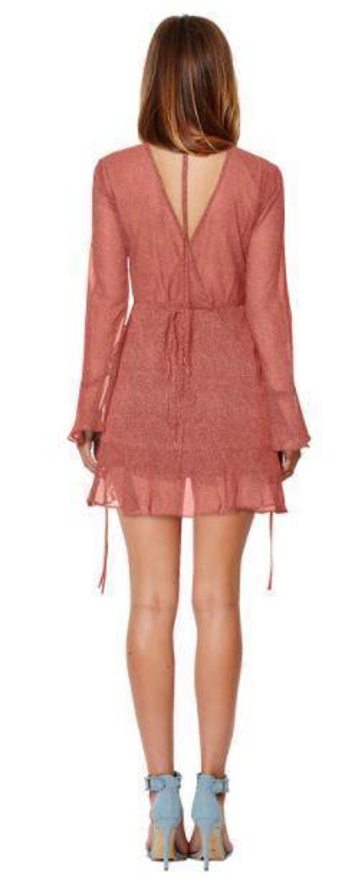 Bec & Bridge Roseville Mini Dress Rouge Pink Size 8 - Image 2