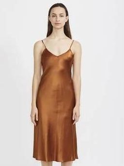 Hansen and Gretel Copper Gold Silk Dress Size 6 for rent on The Volte - image 1