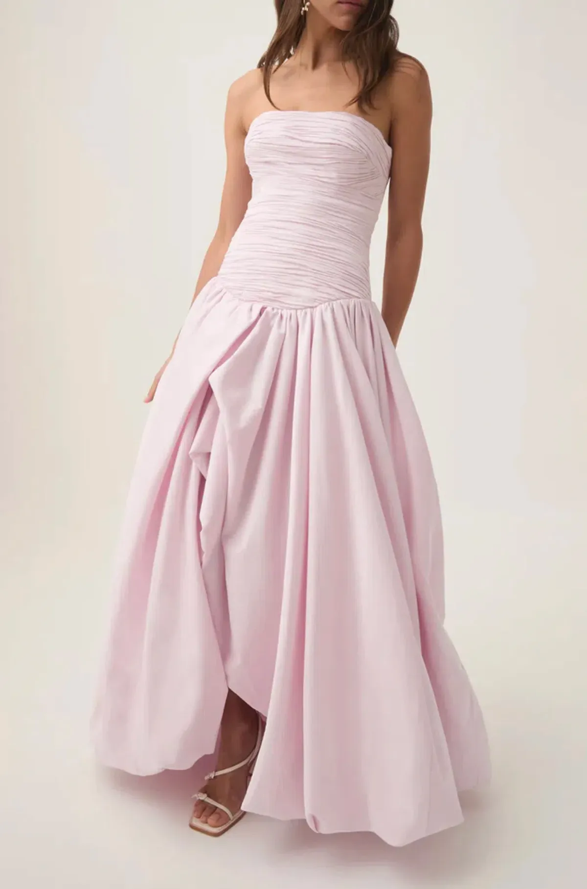 AJE Violette Bubble Hem Gown in Pastel Pink Size 14 - Image 4