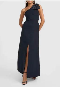 By Johnny Black Tie Bow Gown Black Size 10 for rent on The Volte - image 4