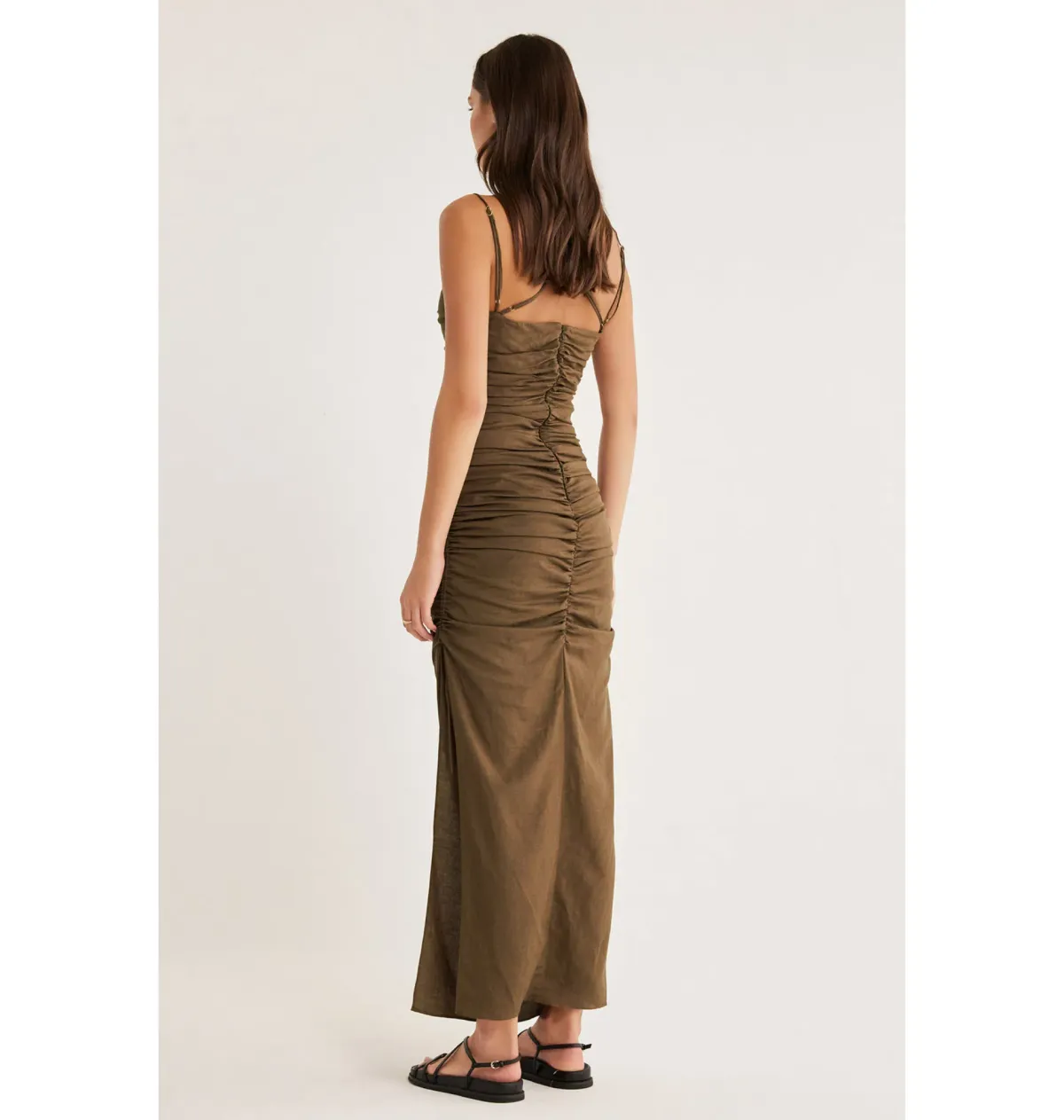 Rumer the Label Mecca Midi Dress in Mocha Size Small / AU 8 - Image 3