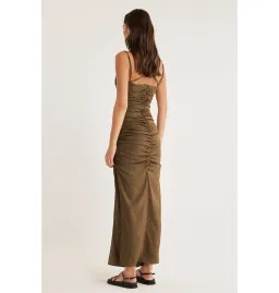 Rumer the Label Mecca Midi Dress in Mocha Size Small / AU 8 for rent on The Volte - image 3