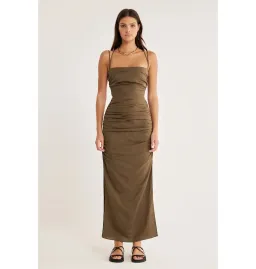 Rumer the Label Mecca Midi Dress in Mocha Size Small / AU 8 for rent on The Volte - image 1
