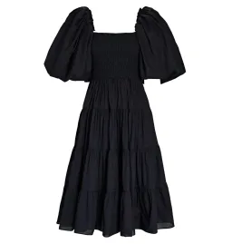 Aje Cherished Puff Sleeve Midi Dress Black Size AU 6   for rent on The Volte - image 3