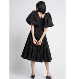 Aje Cherished Puff Sleeve Midi Dress Black Size AU 6   for rent on The Volte - image 2