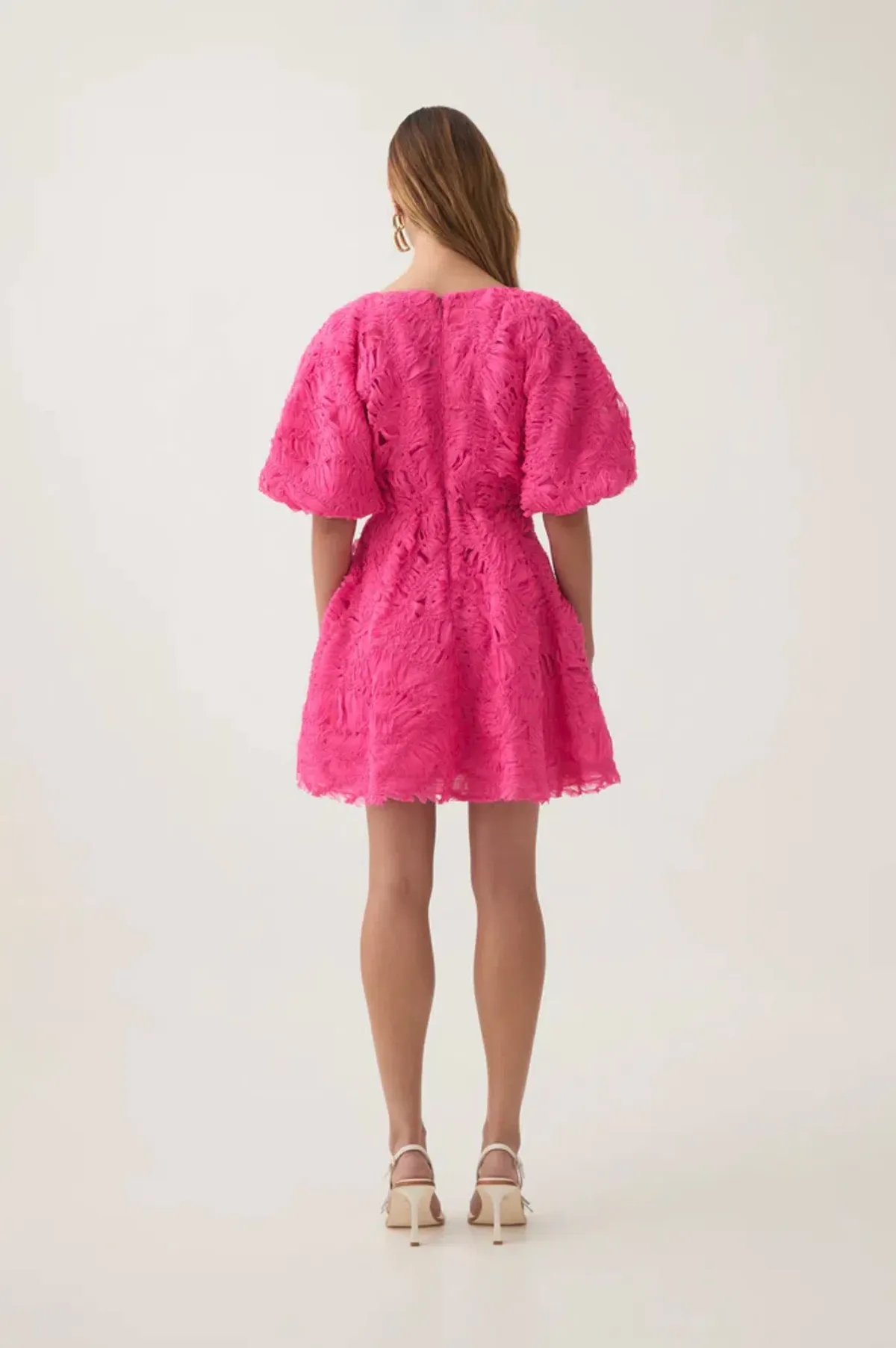 Aje Florential Mini Swing Dress Azalea Pink Size AU 8  - Image 2