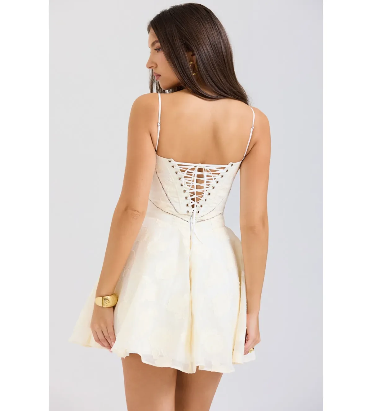 House of CB Serenita Dress Cream Floral Size XS/Au 6  - Image 2