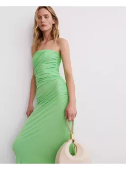 Cue Bandeau Jersey Maxi Dress Summer Green Size 8 for rent on The Volte - image 3