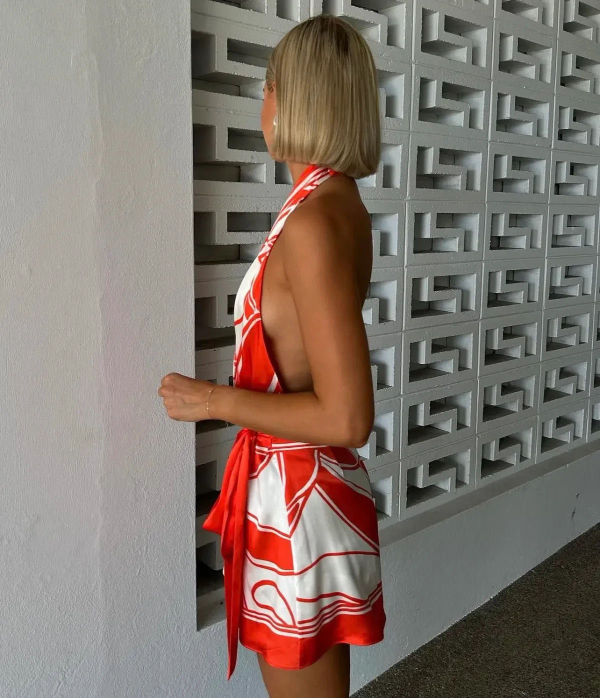 Sir the Label Ramona Wrap Halter Mini Dress Mariposa Lily Size 10 - Image 5