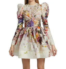 Zimmermann The Prima Panelled Mini Dress in Multi Floral Size 3 / Au 14 for rent on The Volte - image 2
