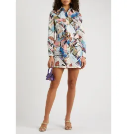 Zimmermann Postcard Shirt Mini Dress Print Size 2 / AU 12 for rent on The Volte - image 1