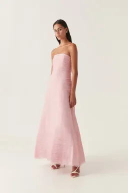 Aje Soundscape Maxi Dress in Chalk Pink Size AU 12 for rent on The Volte - image 2