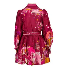 Zimmermann Concert Bubble Shirt Dress in Plum Collage Size 2 / AU 12 for rent on The Volte - image 5