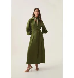 Aje Enchanter Scarf Midi Dress in Fern Green Size AU 12 for rent on The Volte - image 1