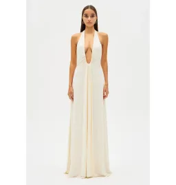 MISHA Jennifer Cupro Maxi Dress Ivory Size 6/XS for rent on The Volte - image 1