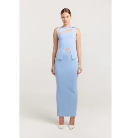 Henne Romee Rib Knit Top Size 6 and Knit Skirt Size 8 Cloud Blue for rent on The Volte - image 1