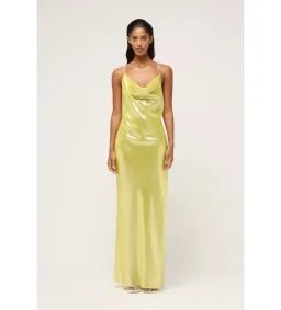 Michael Lo Sordo Nicole Drape Crystalline Dress Yellow Size 8  for rent on The Volte - image 1