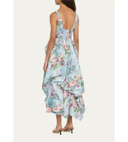 Zimmermann Matchmaker Draped Midi Dress Floral Size 3/AU 14 for rent on The Volte - image 4