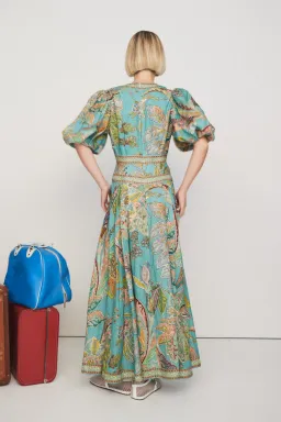 Alemais Franca Midi Dress Print Size AU 10  for rent on The Volte - image 3