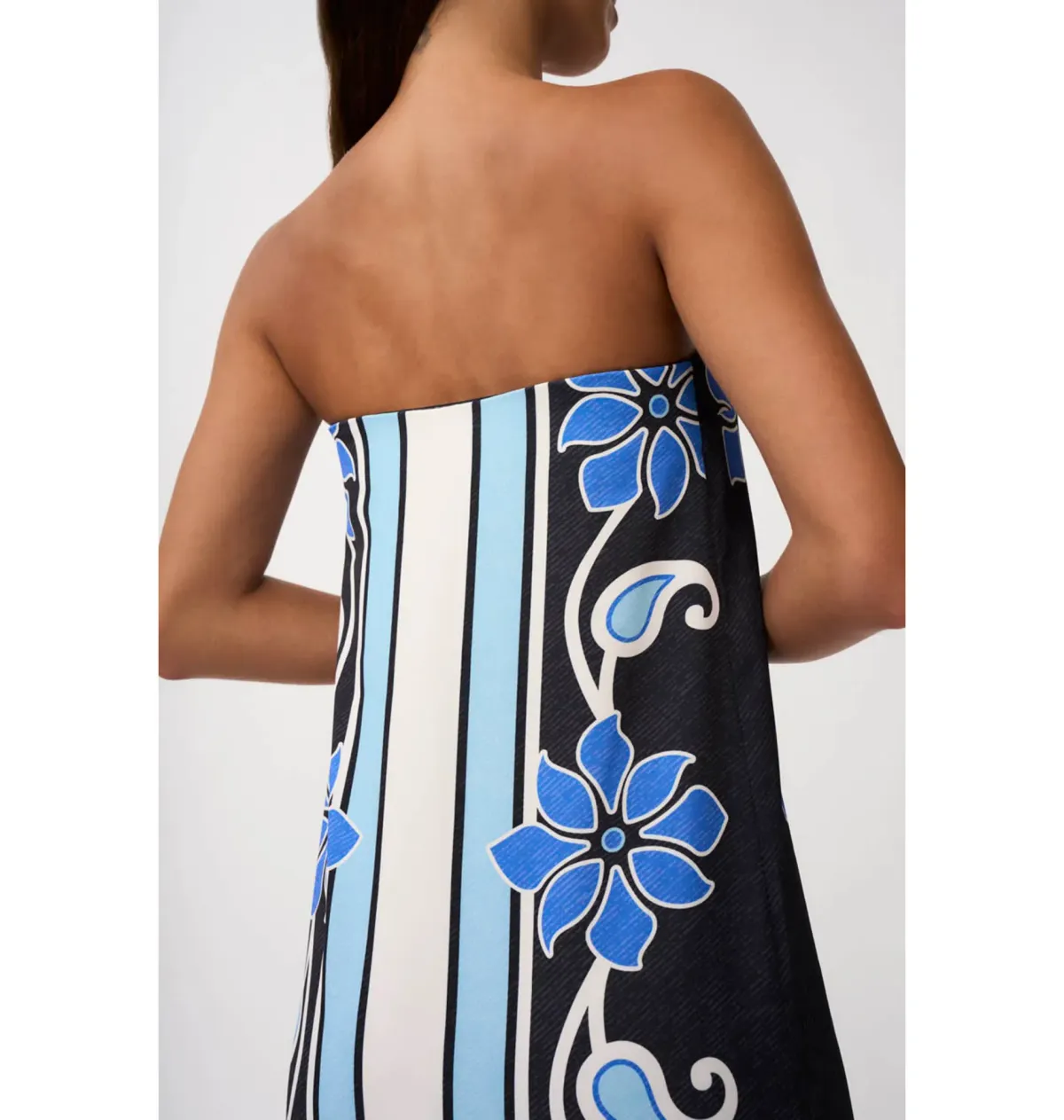 By Johnny Azure Granada Dress in Aqua Navy Ivory Size AU 6 - Image 4