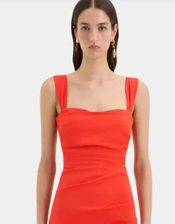 Sir The Label Dahlia Balconette Gown Tangerine Size 10 for rent on The Volte - image 2