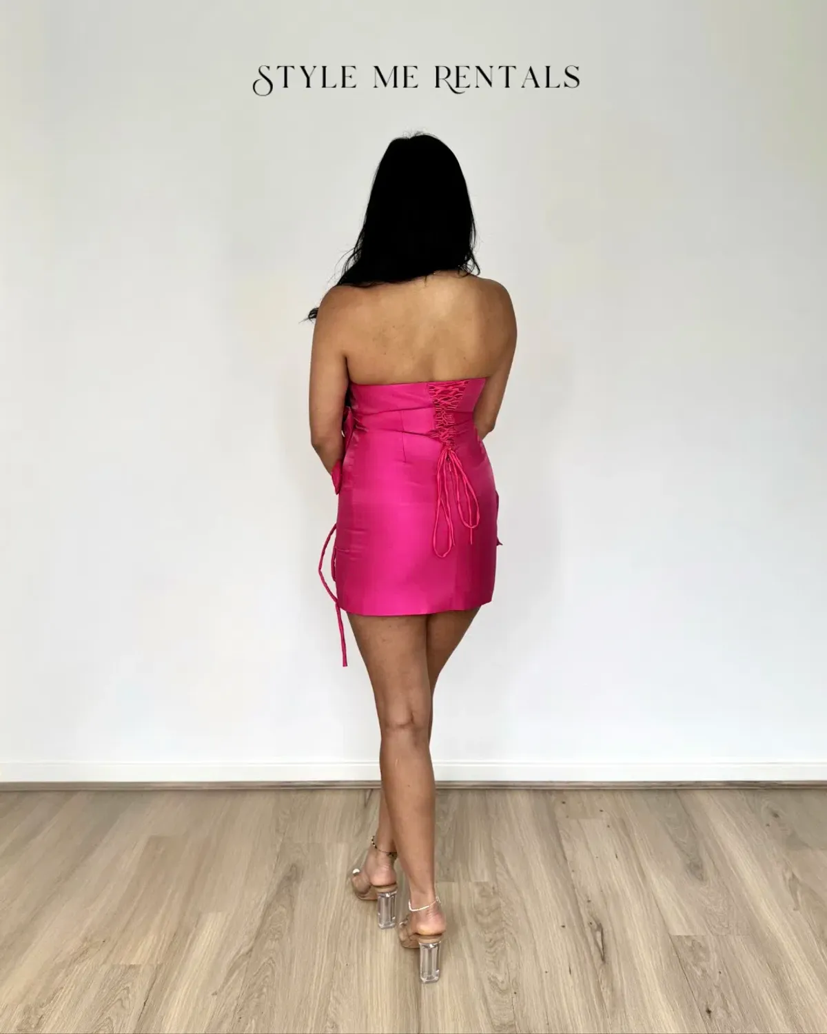 Sierra Darien Voluminous Flower Design Mini Dress Fuchsia Size XS - Image 4