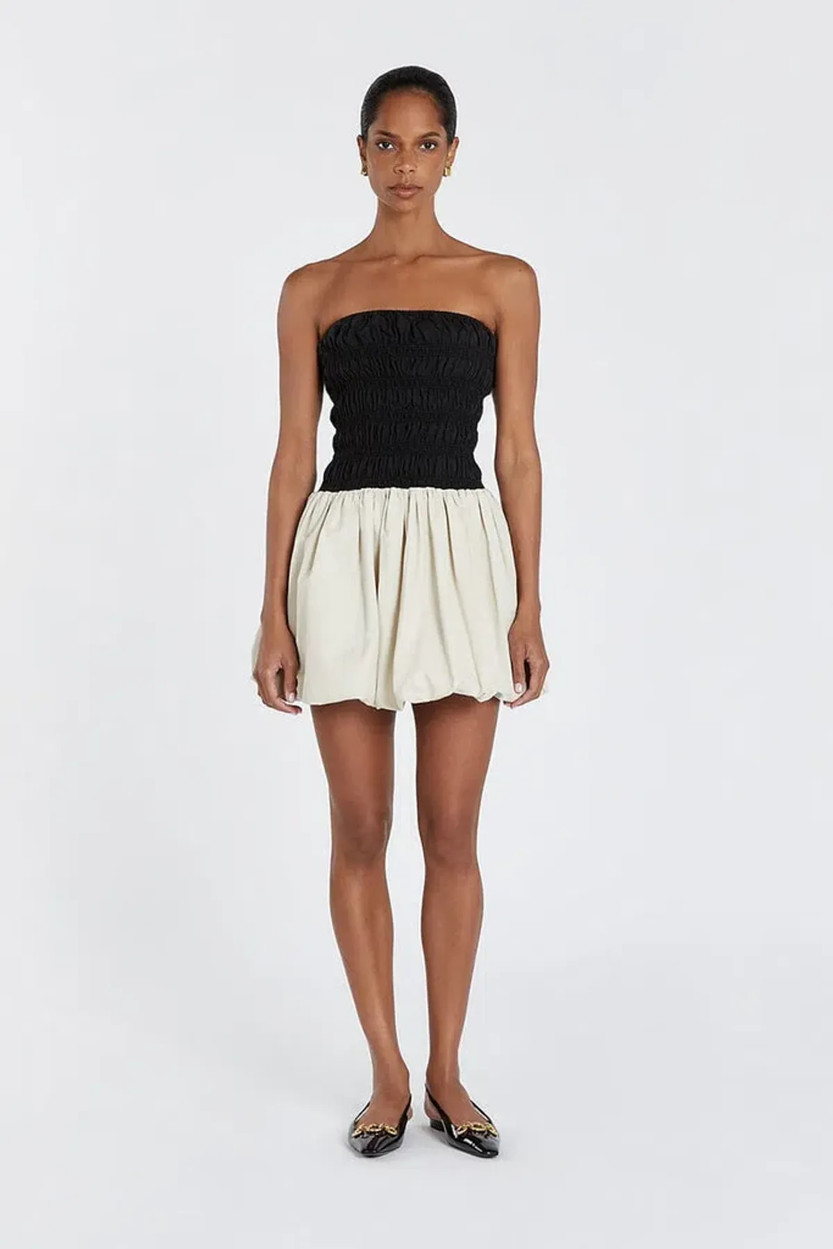 DISSH Stevie Mini Dress Black/Stone Size XS / AU 6 - Image 1