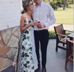 Lee Mathews Bridget Mixed Print Apron Dress In Multi Size 6 for rent on The Volte - image 2