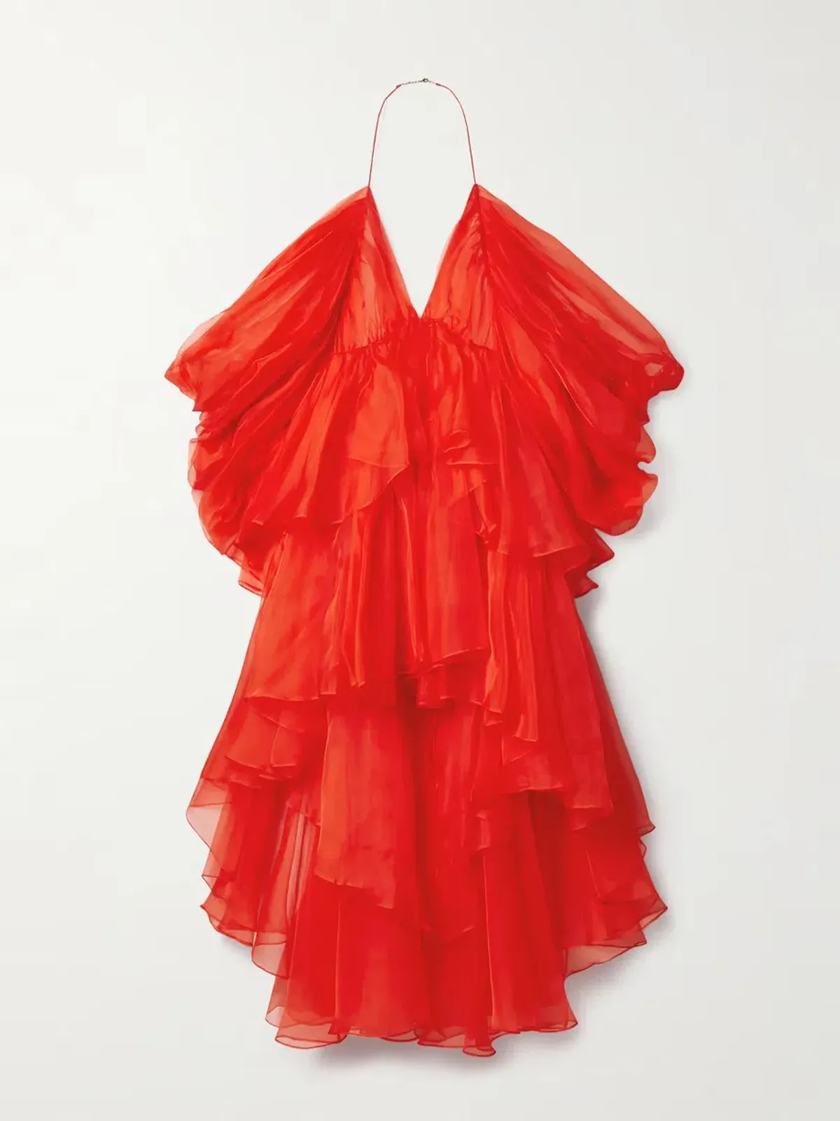 Zimmermann Natura Gathered Mini Dress Tomato Size 0 / AU 8 - Image 4