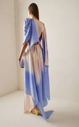 Zimmermann Natura Scarf Mini Dress in Blue Fields Size 0 / AU 8 for rent on The Volte - image 3