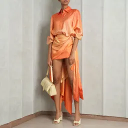 Zimmermann Tranquility Scarf Shirt and Mini Skirt Set Red Fields Size 0 / AU 8 for rent on The Volte - image 3