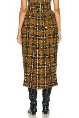 Zimmermann Luminosity Check Bodice and Tulip Skirt Set Olive Check Size 0 / AU 8 for rent on The Volte - image 4