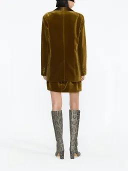 Zimmermann Lyrical Velvet Blazer and Mini Skirt Set Chartreuse Size 0 / AU 8 for rent on The Volte - image 2