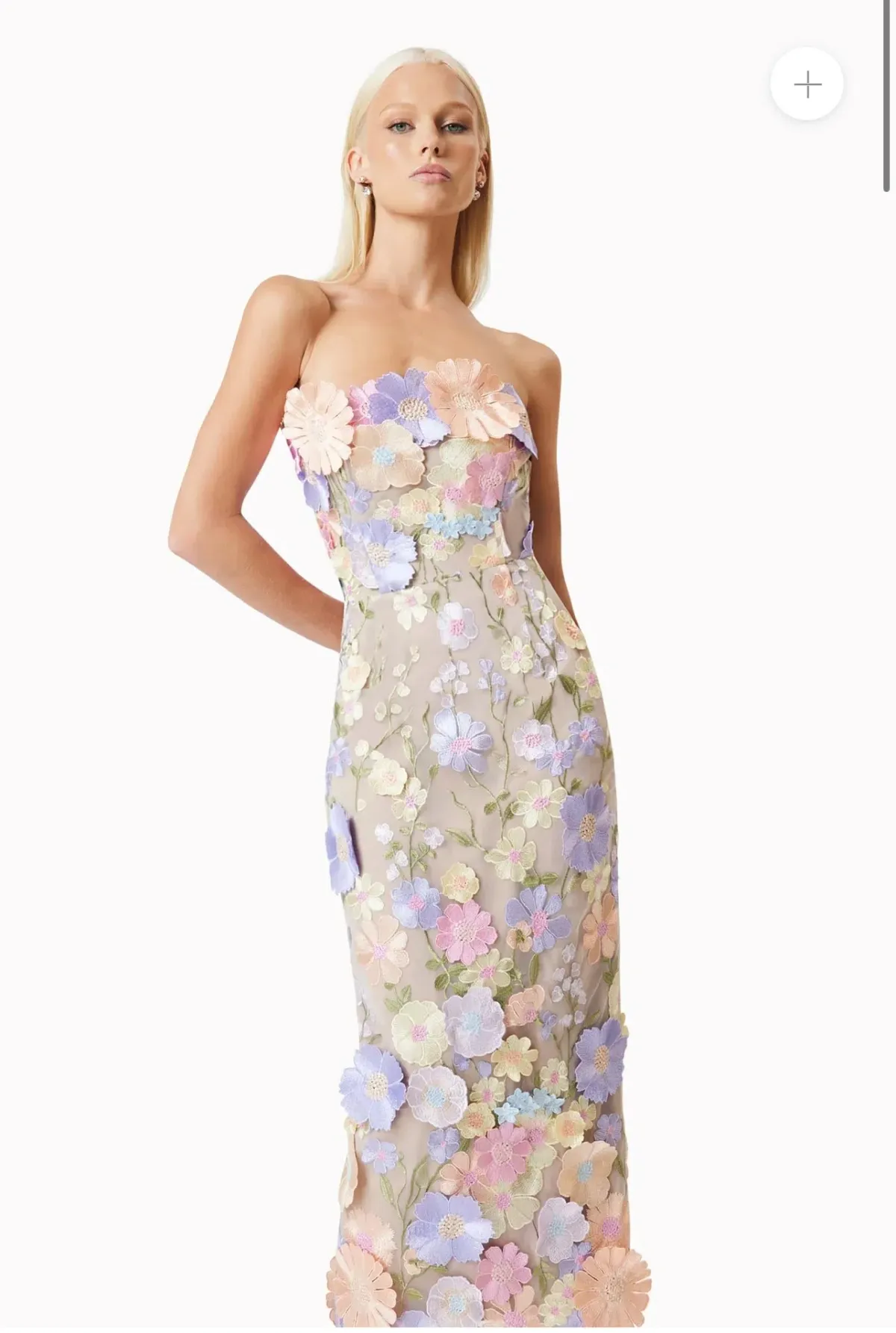 Elliatt Helena Strapless Midi in Purple  - Image 4