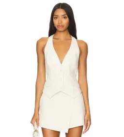 Shona Joy Irena Tailored Open Back Vest Size 6 and Wrap Skort Size 8 Set Rice for rent on The Volte - image 2