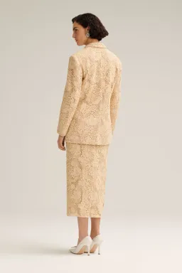 Scanlan Theodore Lace Bralette Size 10 & Shorts Size 10 & Loose Fit Jacket Size 6 Set Antique  for rent on The Volte - image 7